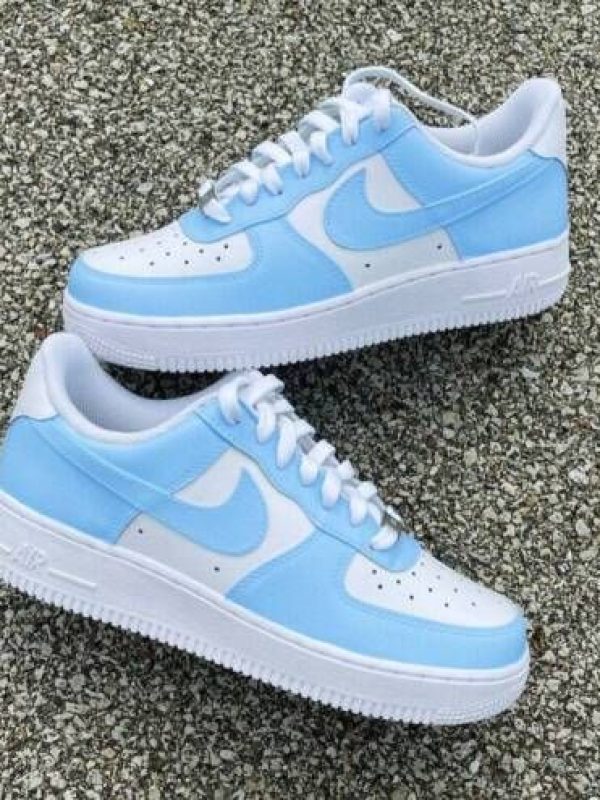 baby blue nike airforce aesthetic